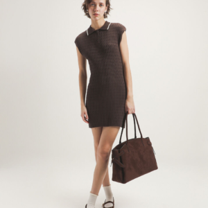 Vestido Tejido Café